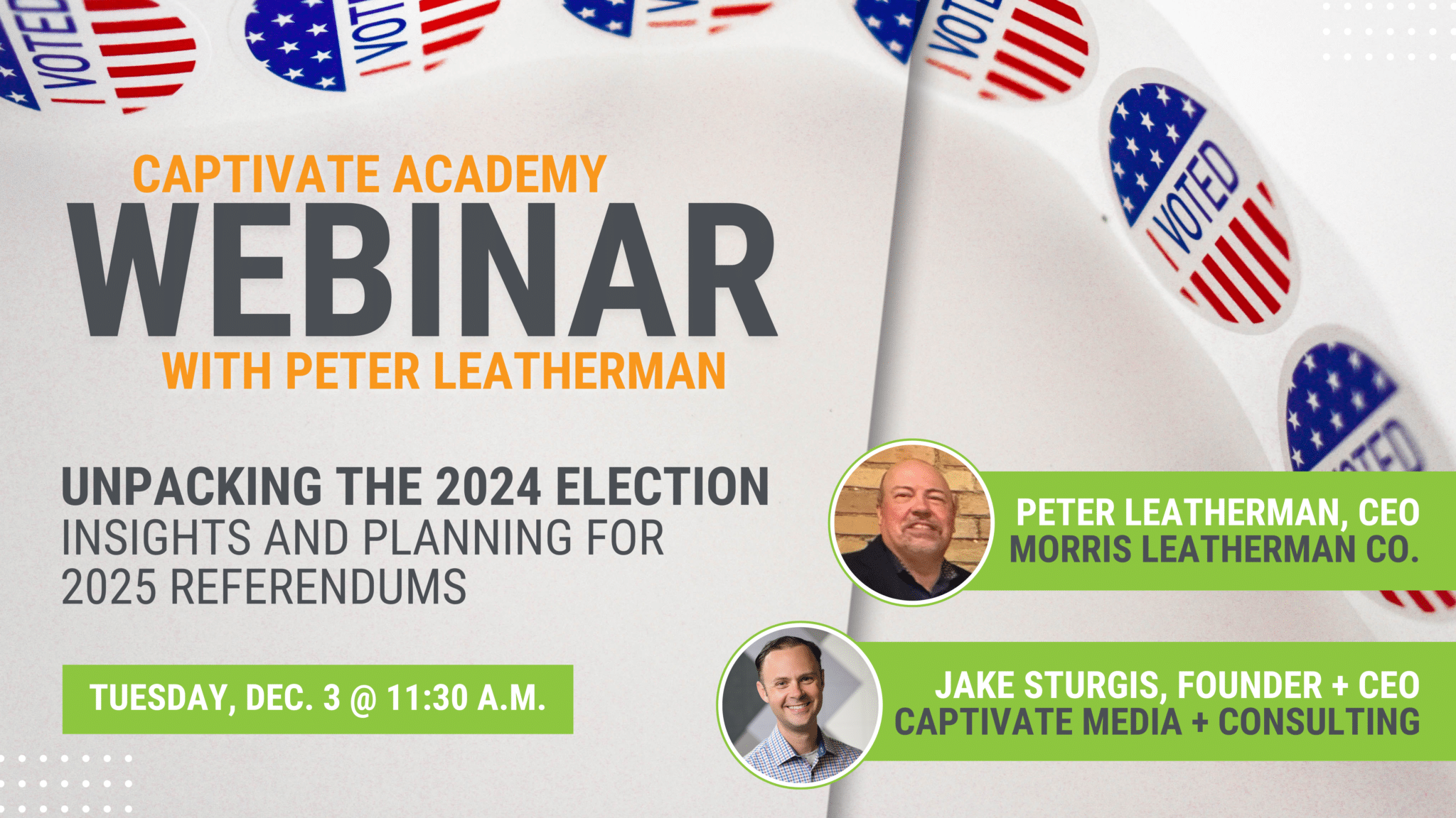 Peter Leatherman + Captivate Webinar banner image