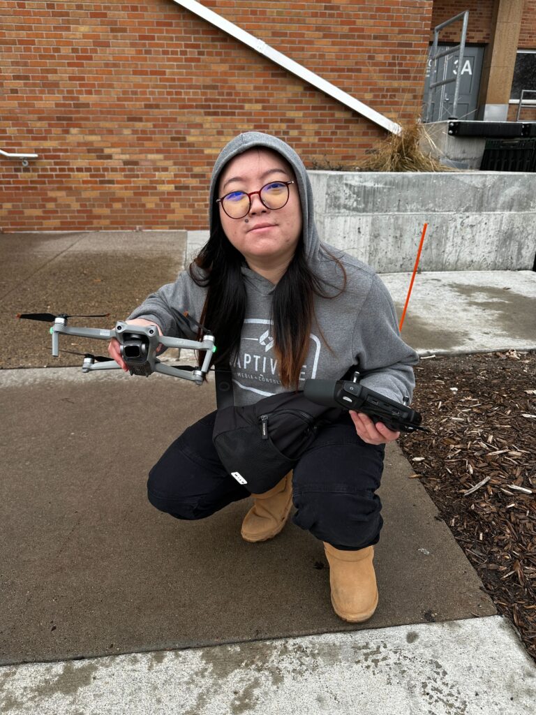Angelia's first drone flight