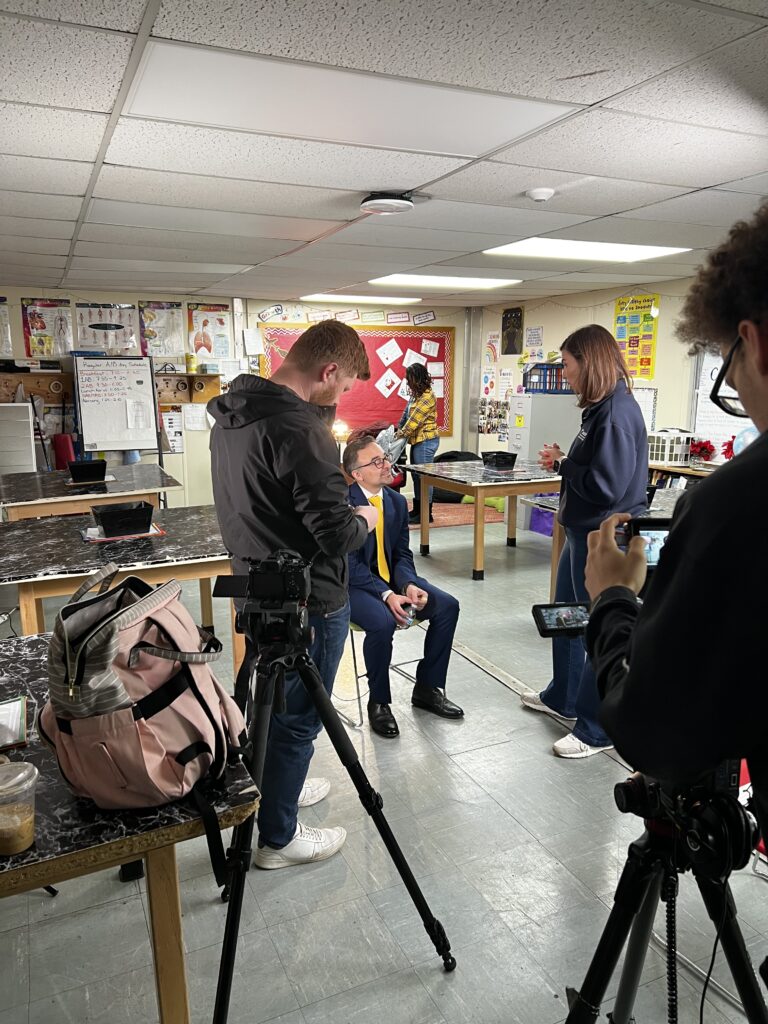 Caleb and Tyson on a filming